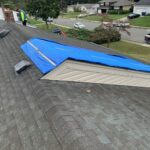 storm damaged roof in Toms River, New Jersey