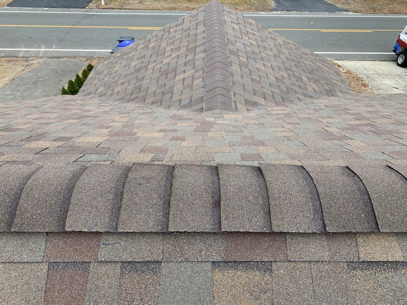Combination Shingle and Flat Roof in Brick New Jersey